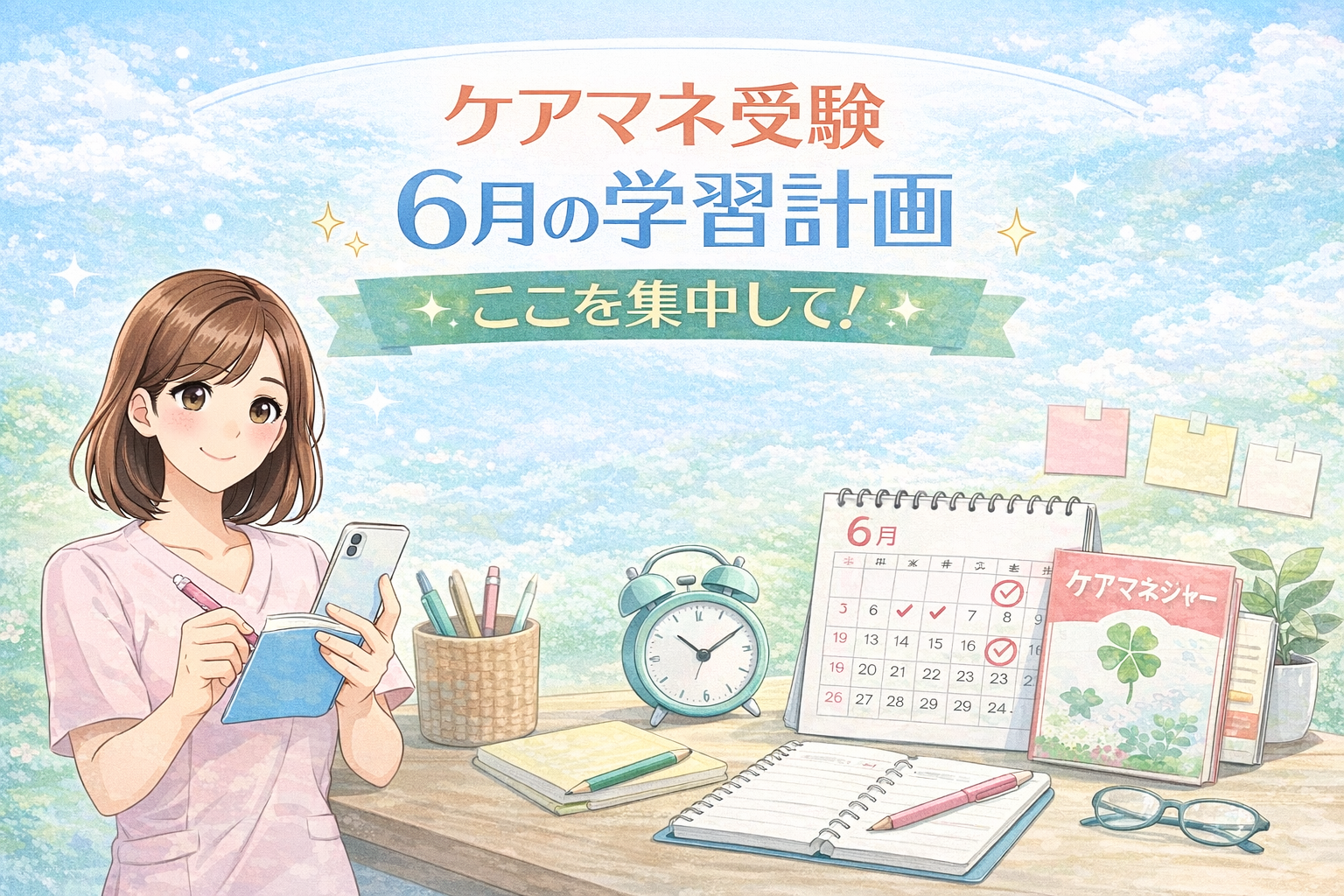 ケアマネ試験合格のため6月に勉強する内容を解説
